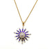 14k Gold Star of Bethlehem with Sapphire & Diamond Necklace